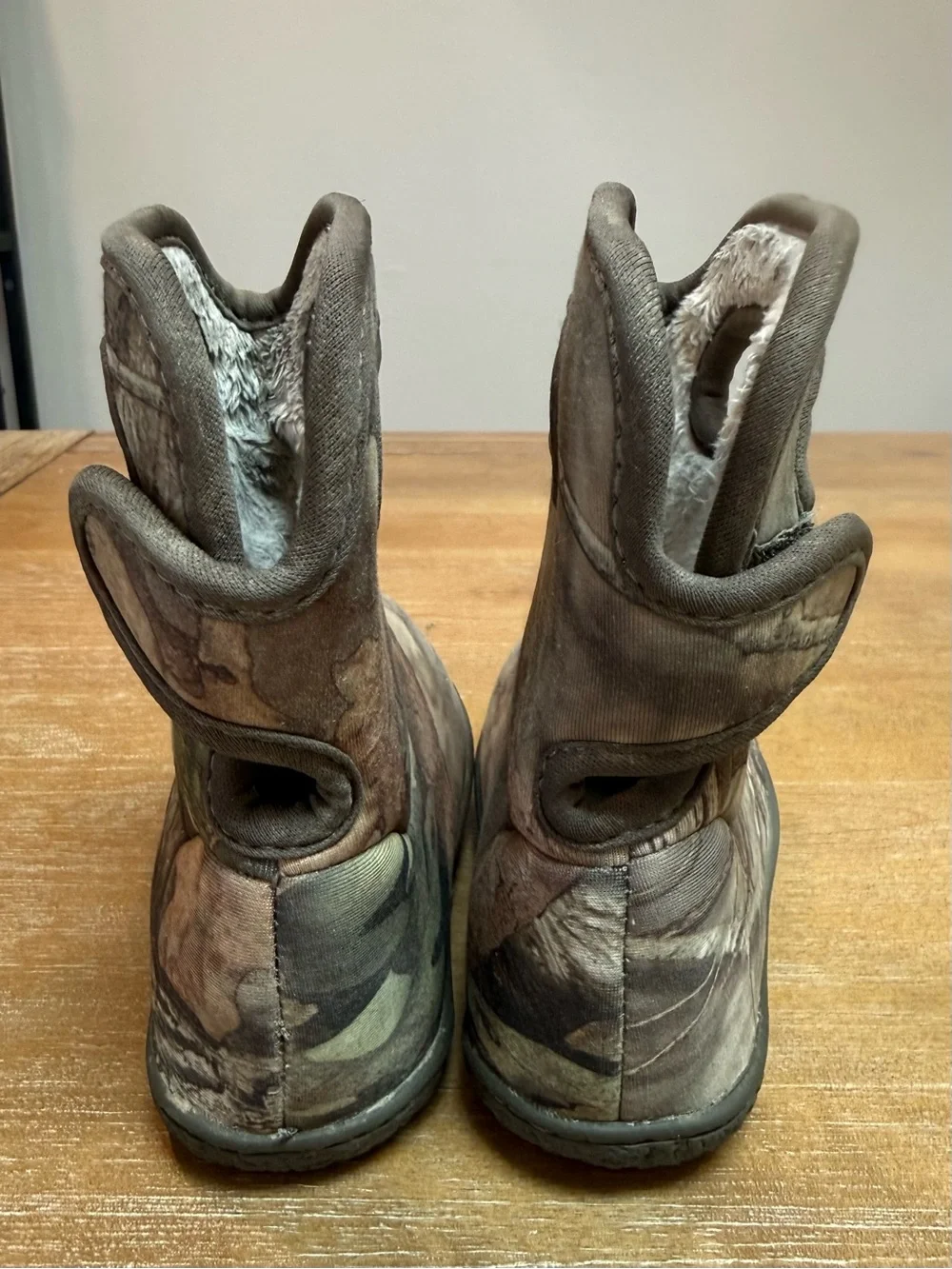 Baby Bogs II Rain Boots Waterproof Imsulated Mossy Oak Pull On Handles Sz 7